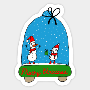 Snowman Dome Sticker